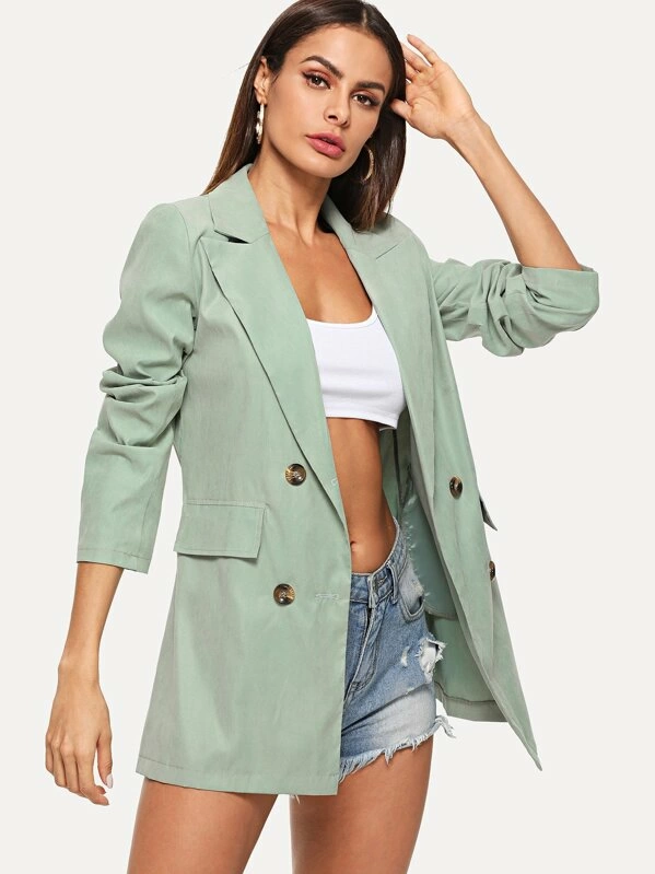Blazer verde con botones