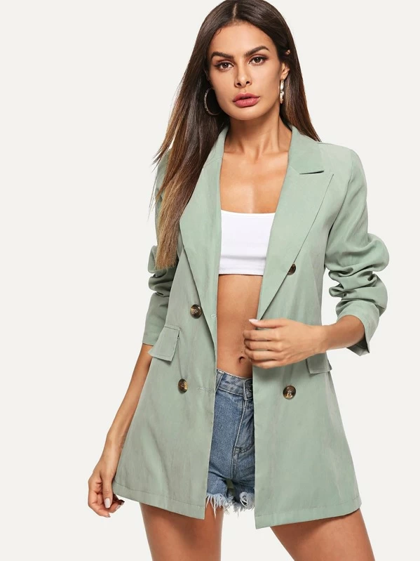 Blazer verde con botones