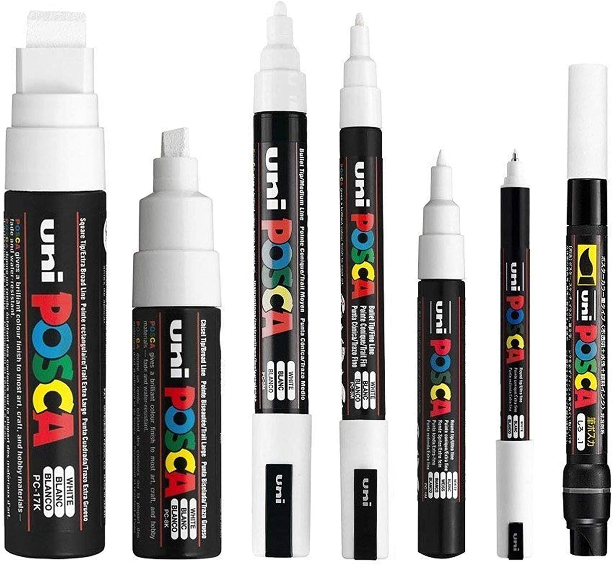 Marcadores Lápices POSCA 1M Colores (Unidad) - Blanco y Negro – Momo  Papelería
