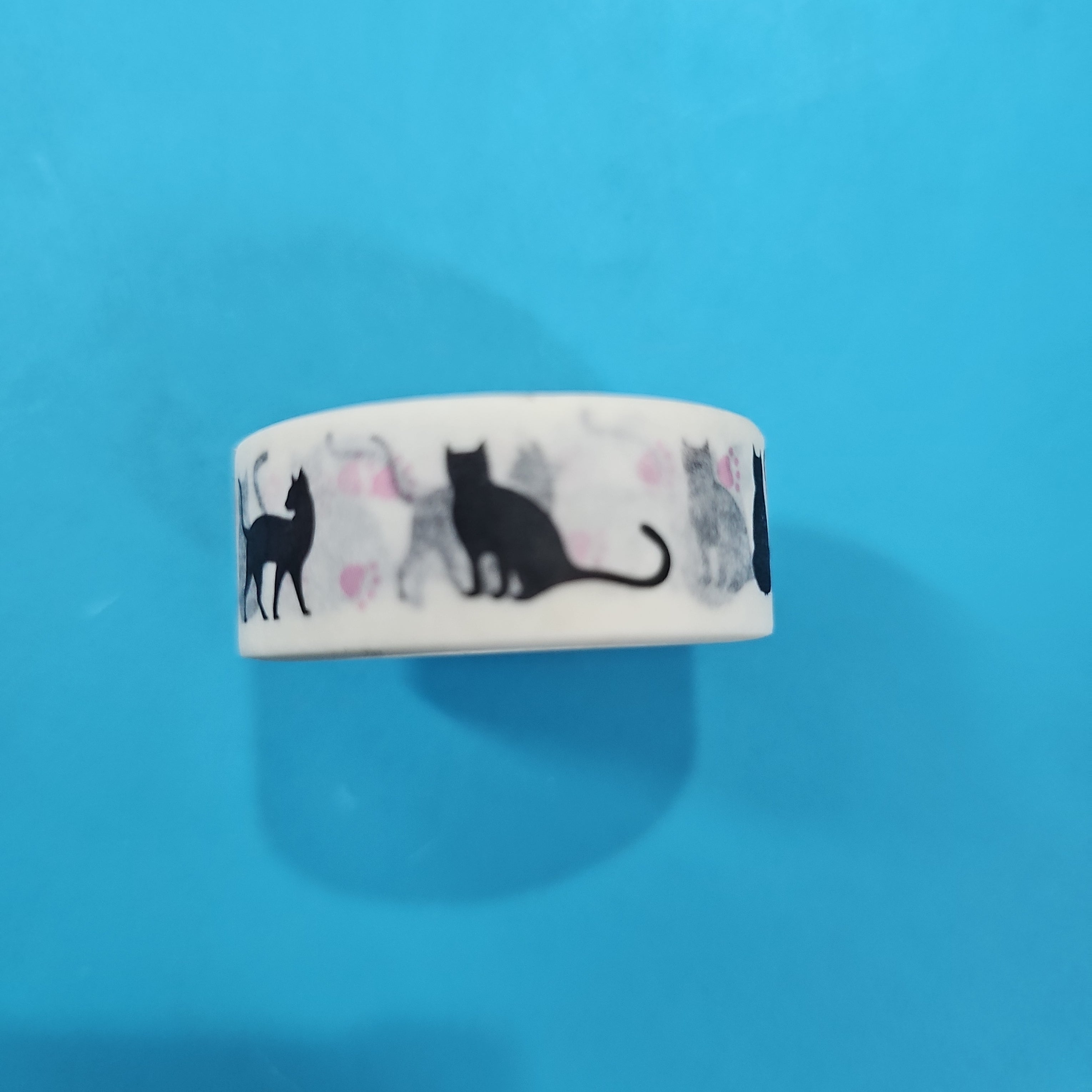 1 ROLLO DE WASHI TAPE DE GATITOS