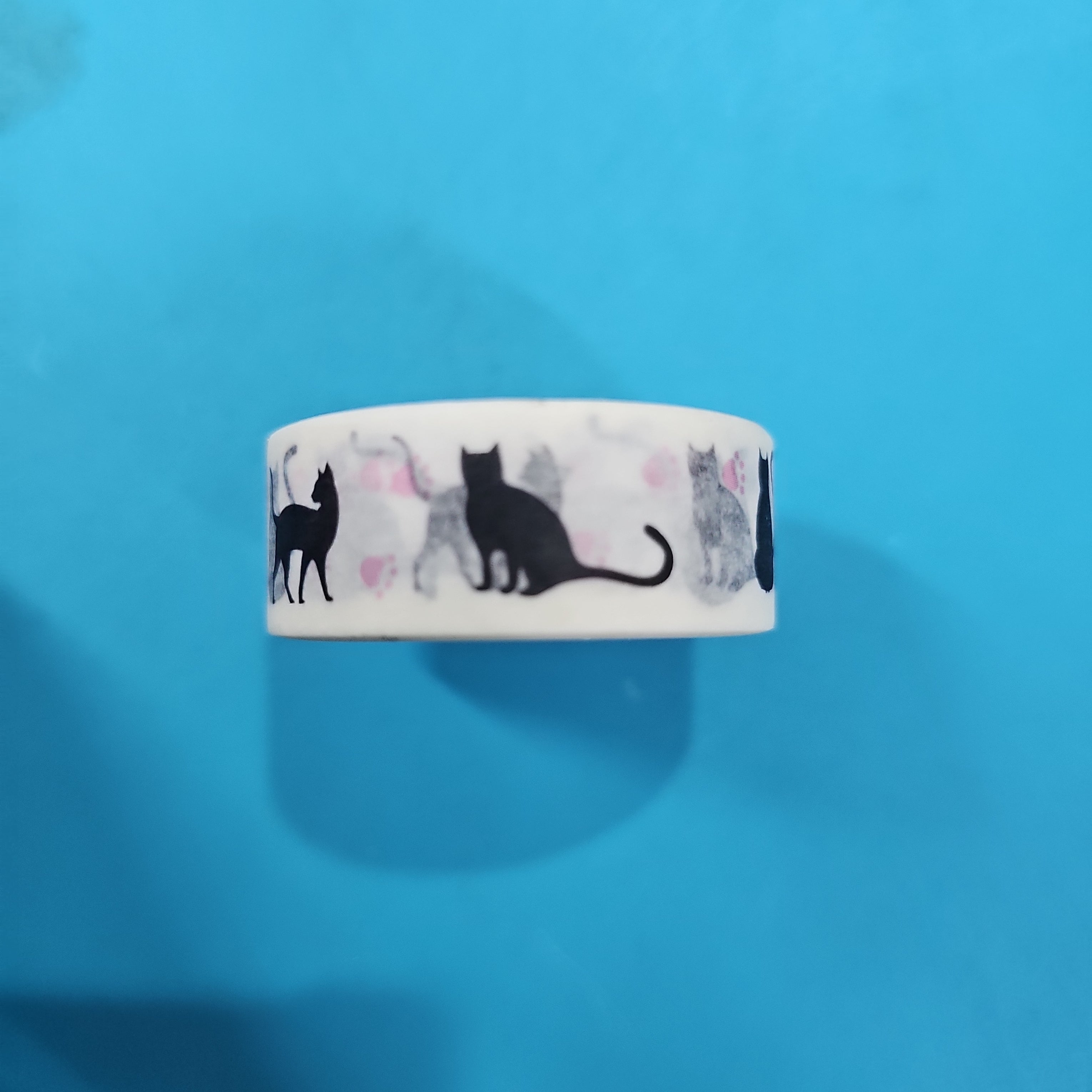 1 ROLLO DE WASHI TAPE DE GATITOS