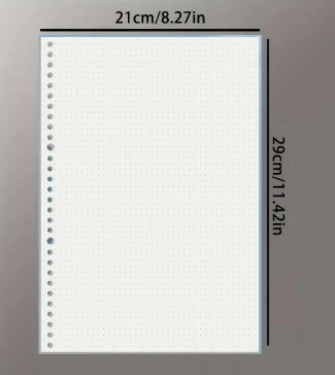 60 Hojas tamaño A4 de puntos para Carpeta / Cuaderno Infinito
