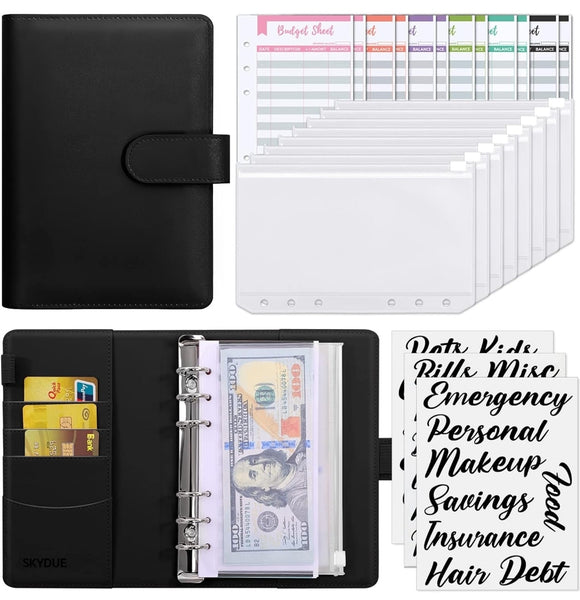 Kit de Carpeta A6 para Presupuestos Negra (6 ring binder)