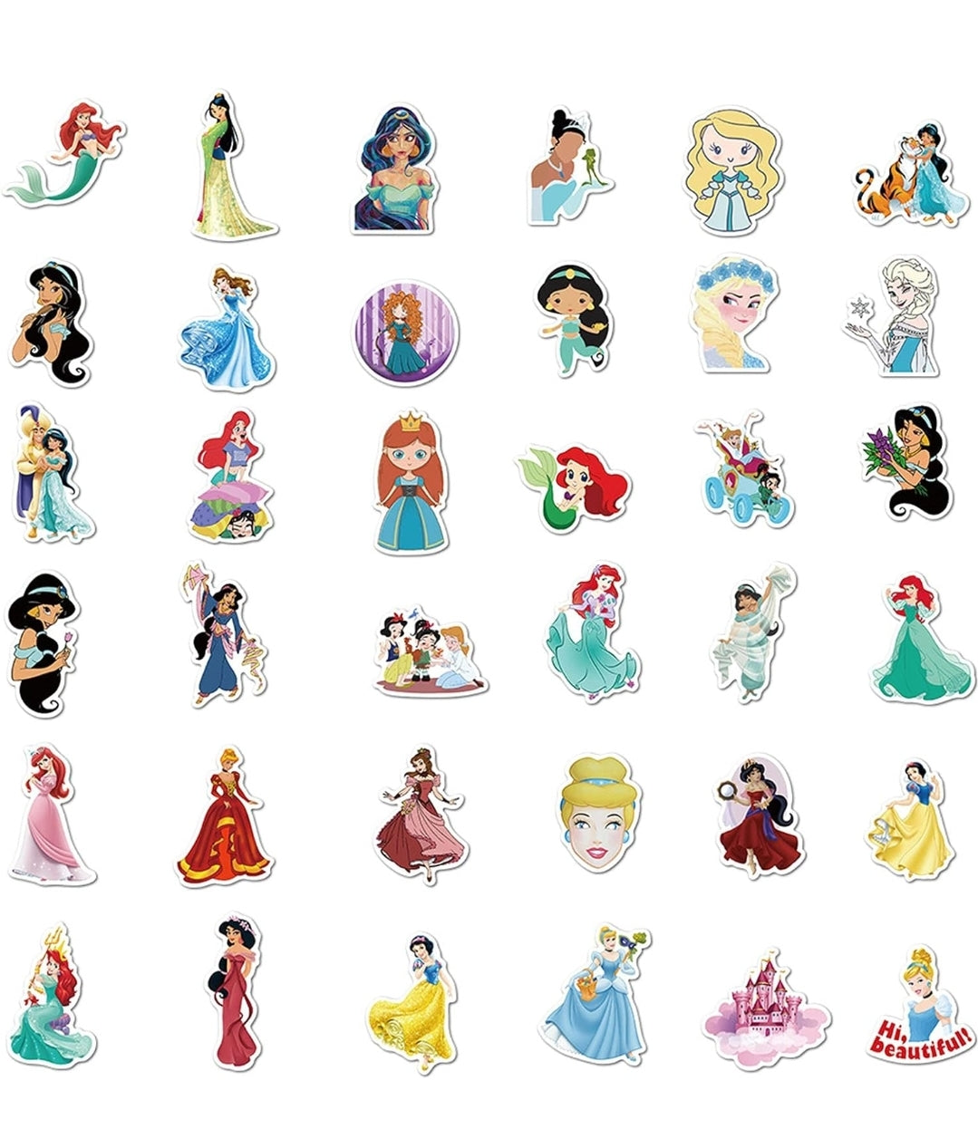 100 Stickers Princesas de Disney