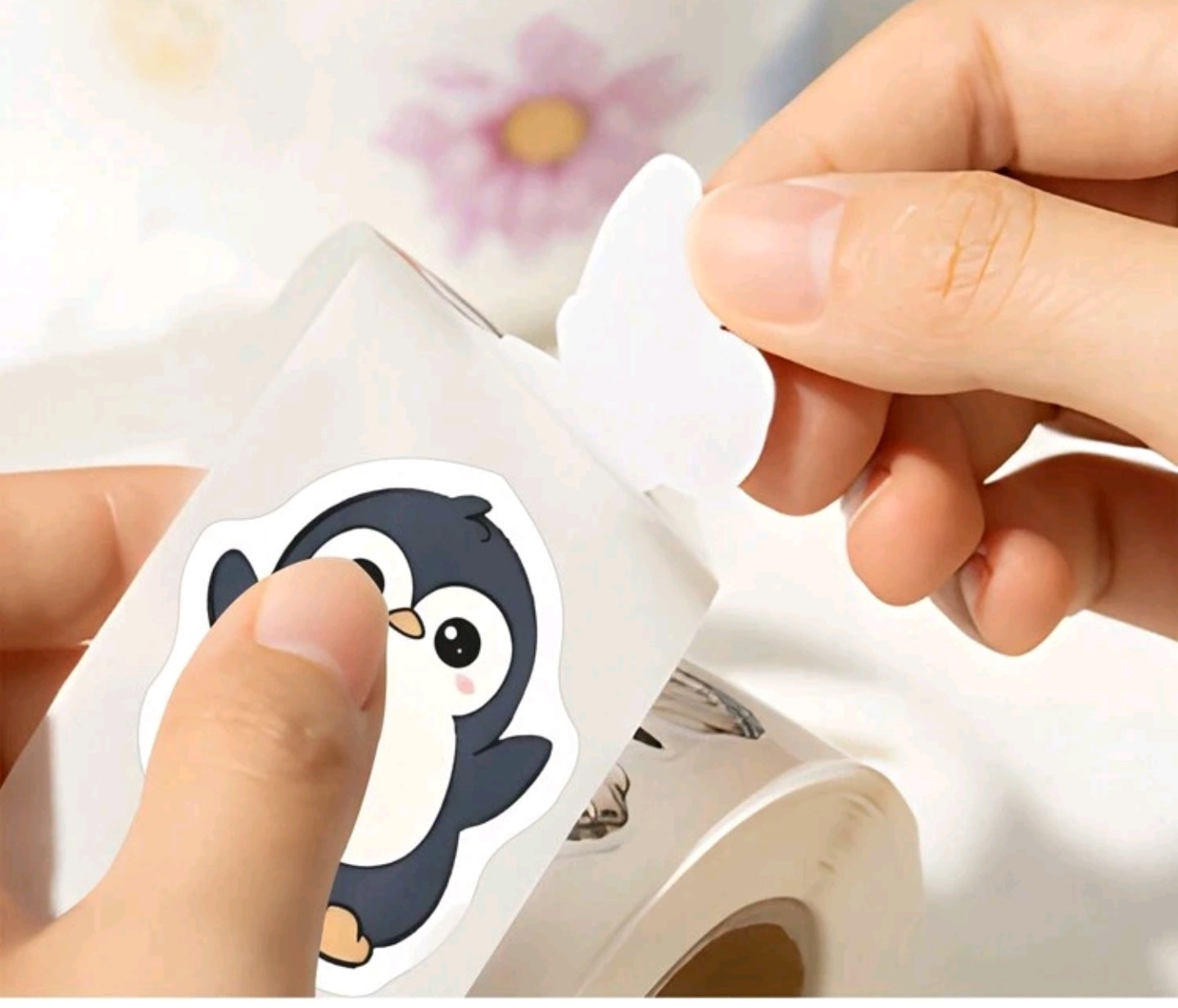 ROLLO DE 500 STICKERS DE PINGÜINOS – Moonstone-gt