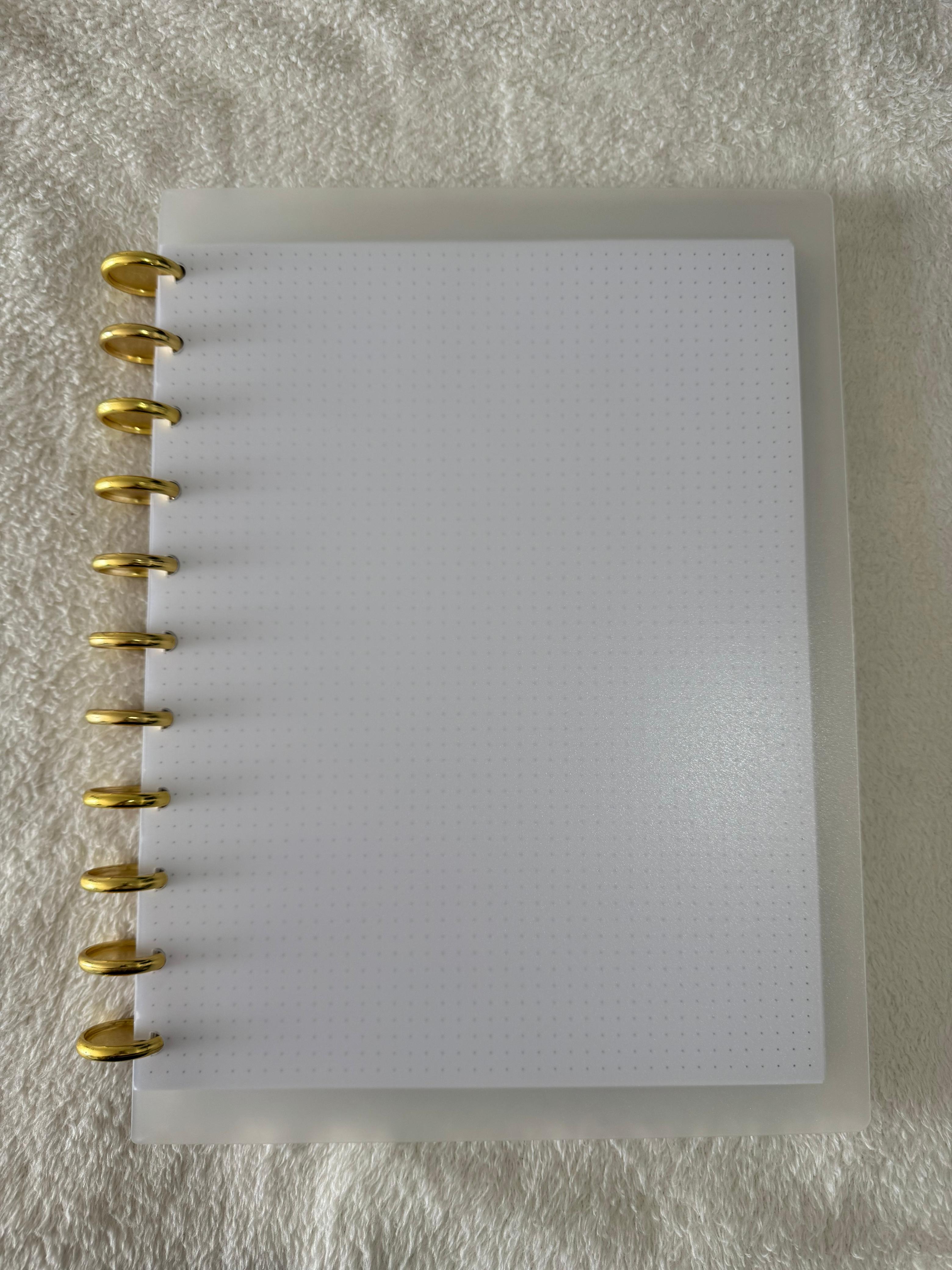Cuaderno de discos con 90 hojas punteadas, Tamaño Carta