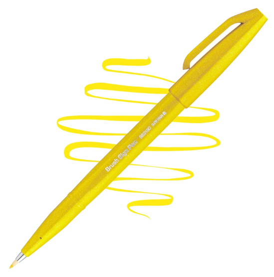 LAPICERO PENTEL BRUSH SIGN PEN, COLOR INDIVIDUAL - PUNTA PINCEL SUAVE