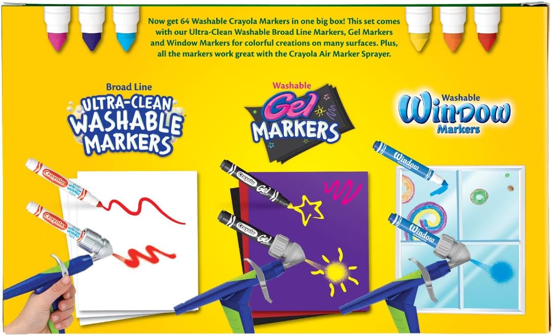 MARCADORES CRAYOLA PUNTA GRUESA 64 COLORES