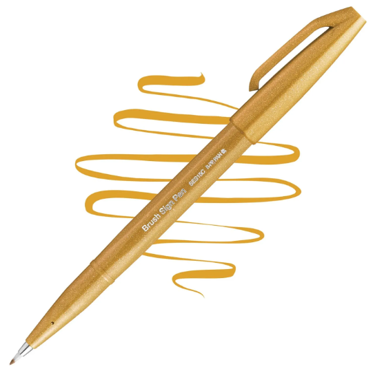 LAPICERO PENTEL BRUSH SIGN PEN, COLOR INDIVIDUAL - PUNTA PINCEL SUAVE