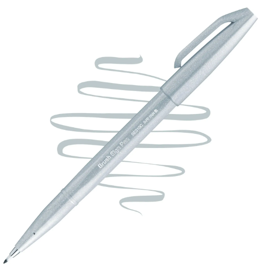 LAPICERO PENTEL BRUSH SIGN PEN, COLOR INDIVIDUAL - PUNTA PINCEL SUAVE