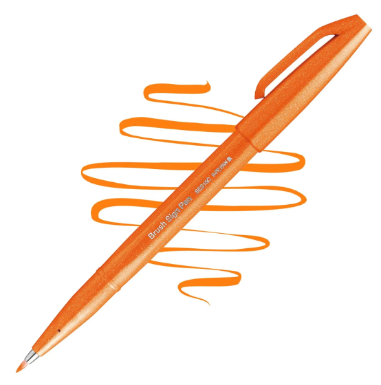 LAPICERO PENTEL BRUSH SIGN PEN, COLOR INDIVIDUAL - PUNTA PINCEL SUAVE