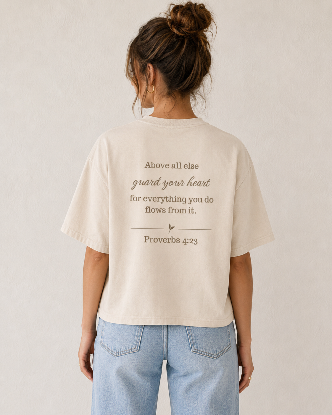 T-SHIRT PLAYERA CUIDA TU CORAZÓN — PROVERBIOS 4:23