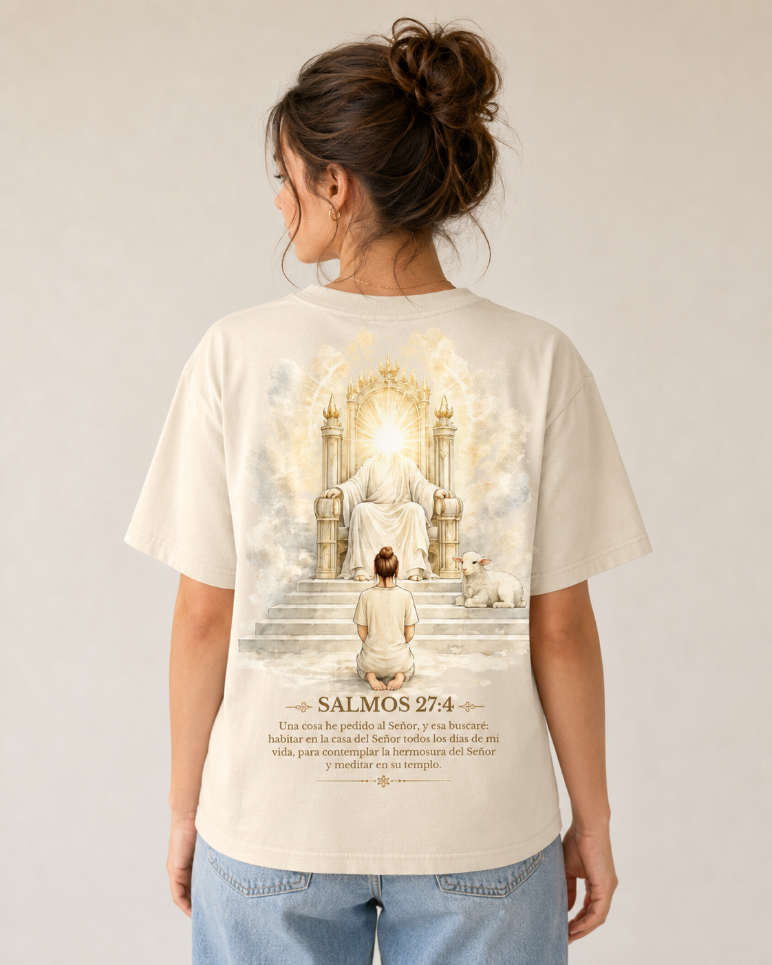 T-SHIRT PLAYERA FRENTE AL TRONO CHICA — SALMOS 27:4