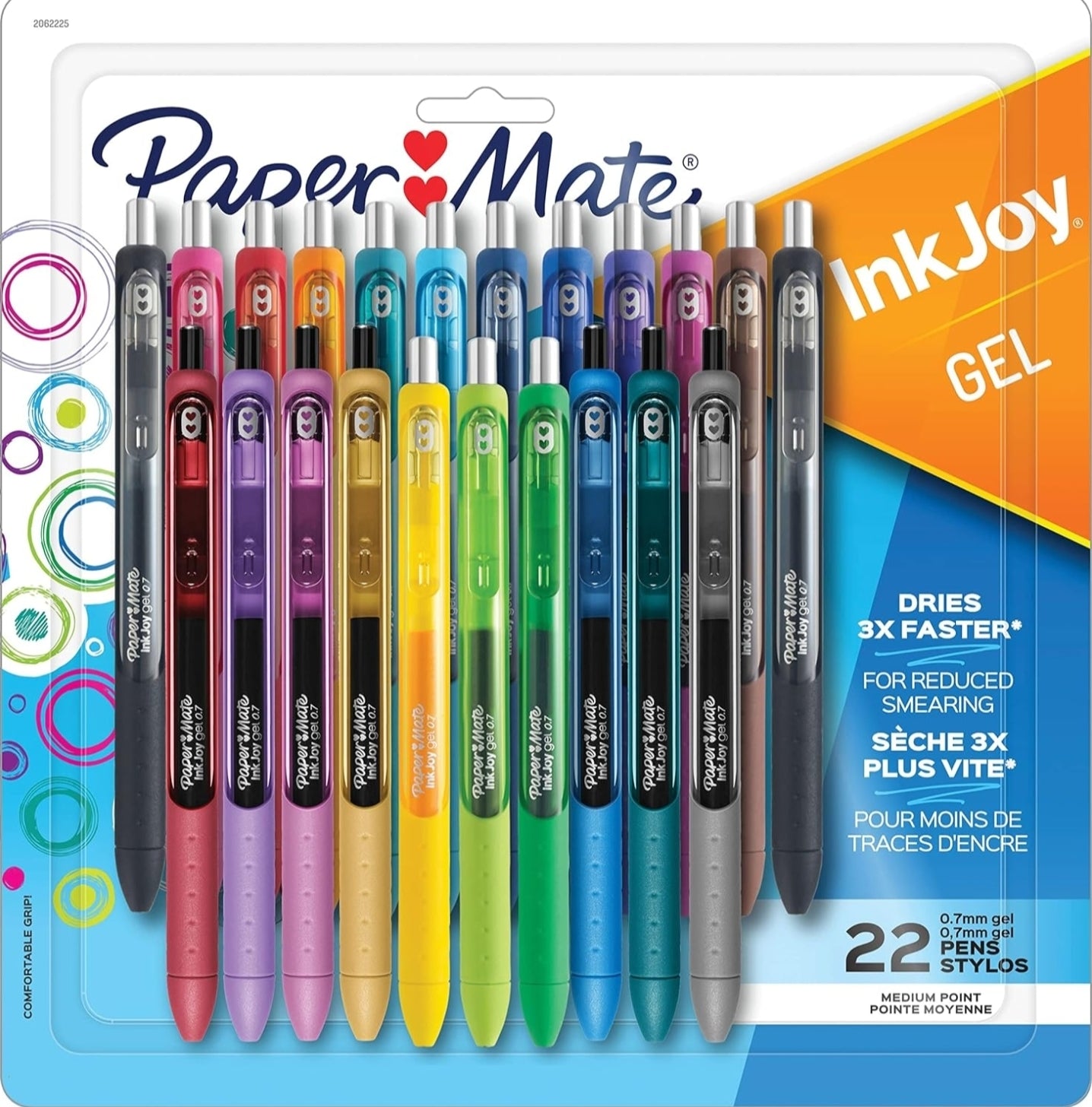 LAPICEROS DE GEL PUNTA FINA 0.7MM 22 COLORES