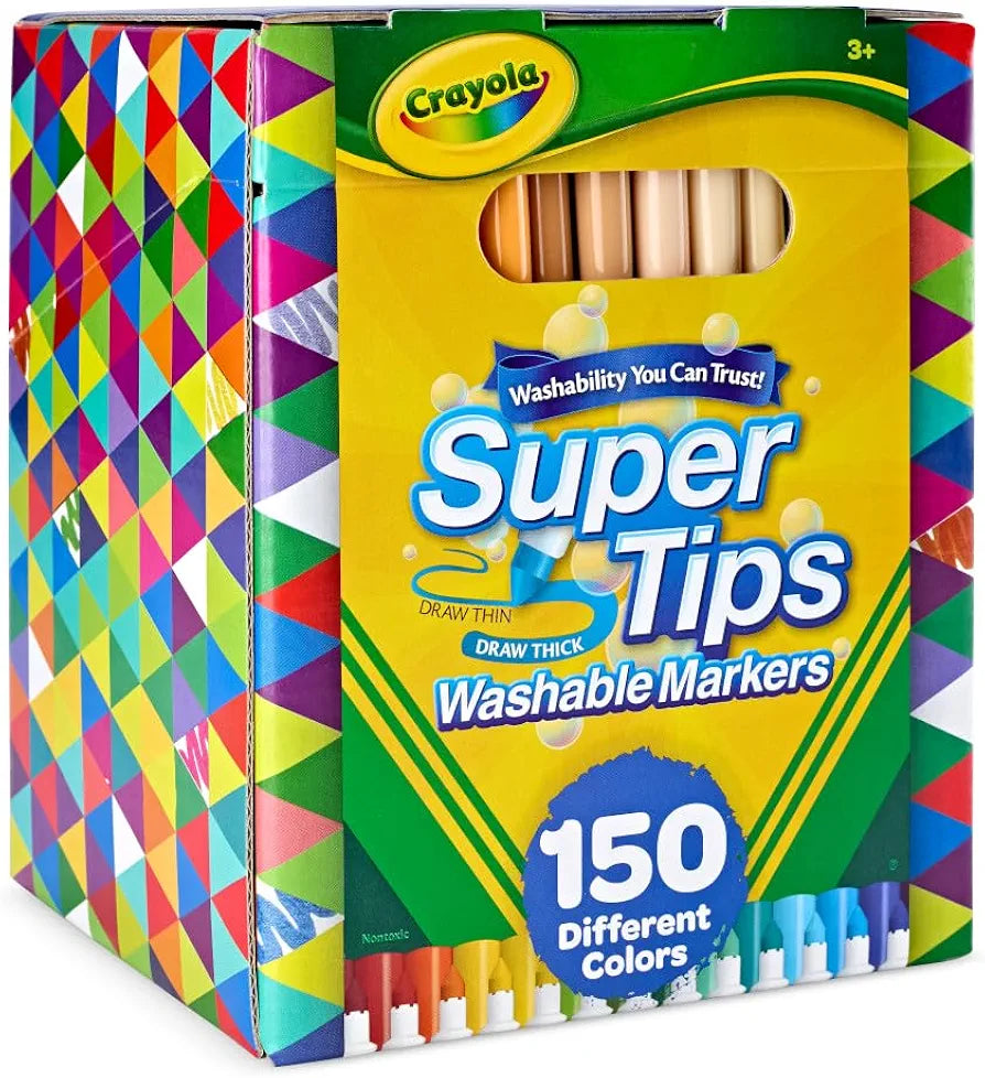 Marcadores Crayola Super tips de 150 colores
