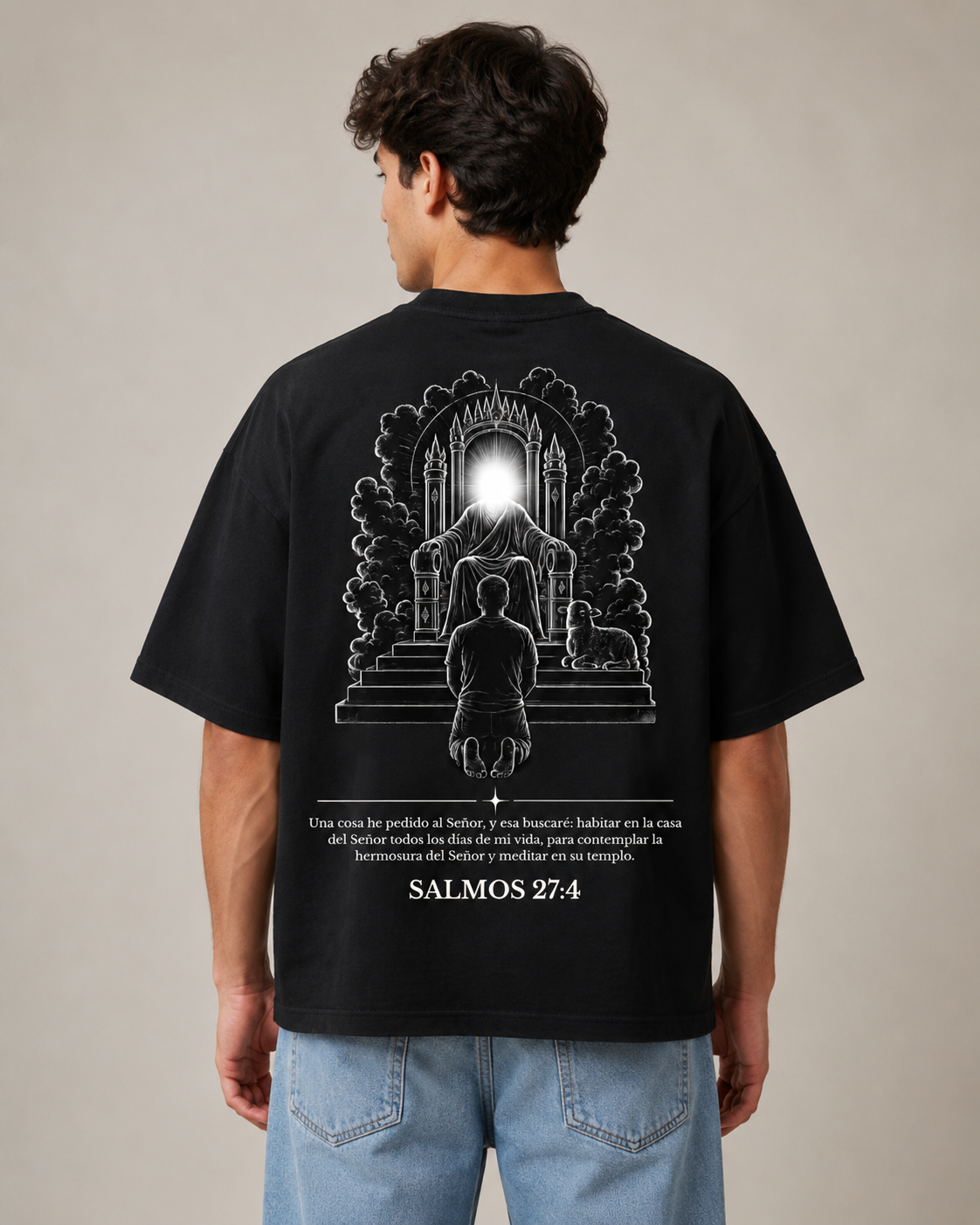 T-SHIRT PLAYERA FRENTE AL TRONO CHICO — SALMOS 27:4