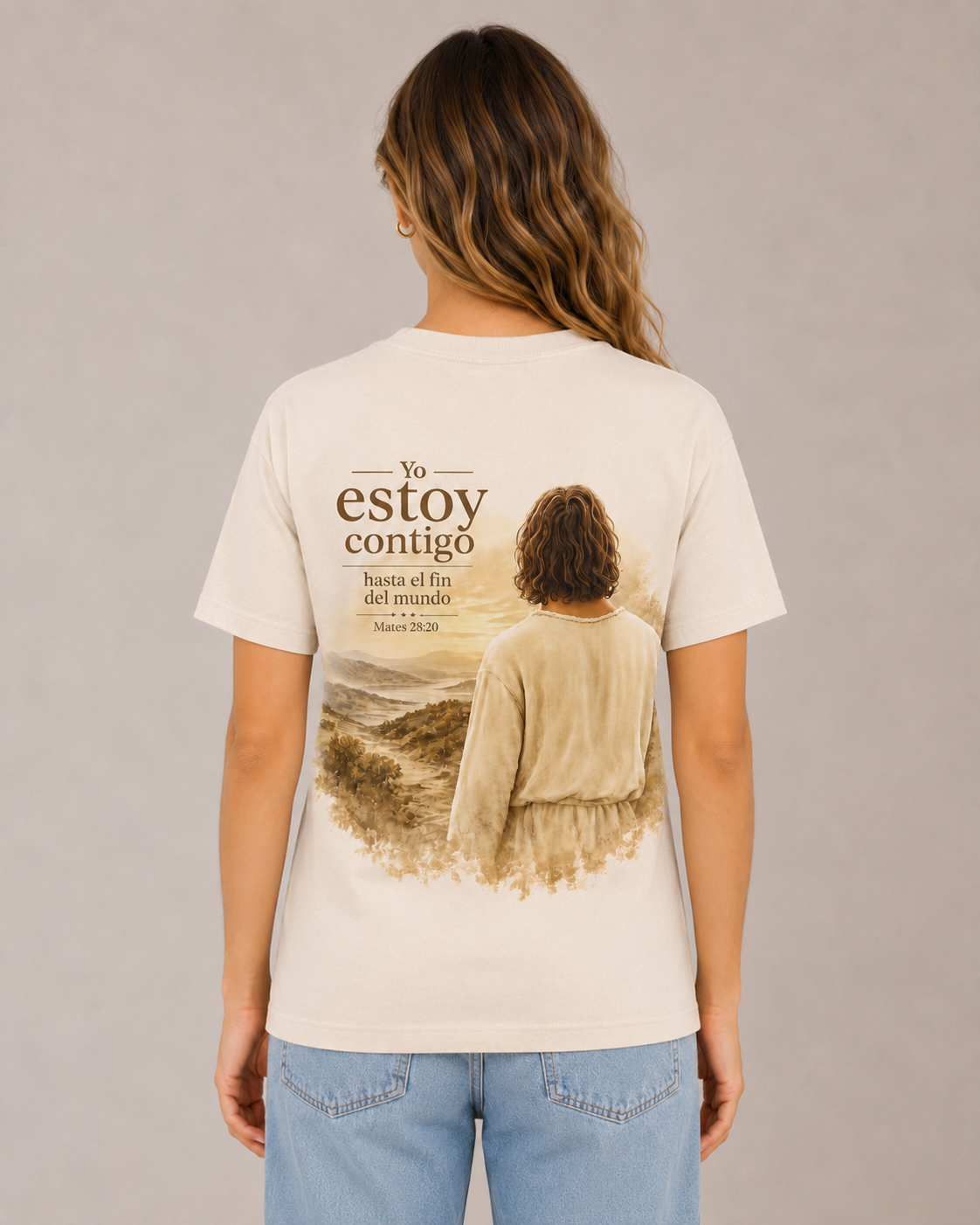 T-SHIRT PLAYERA YO ESTOY CONTIGO — MATEO 28:20