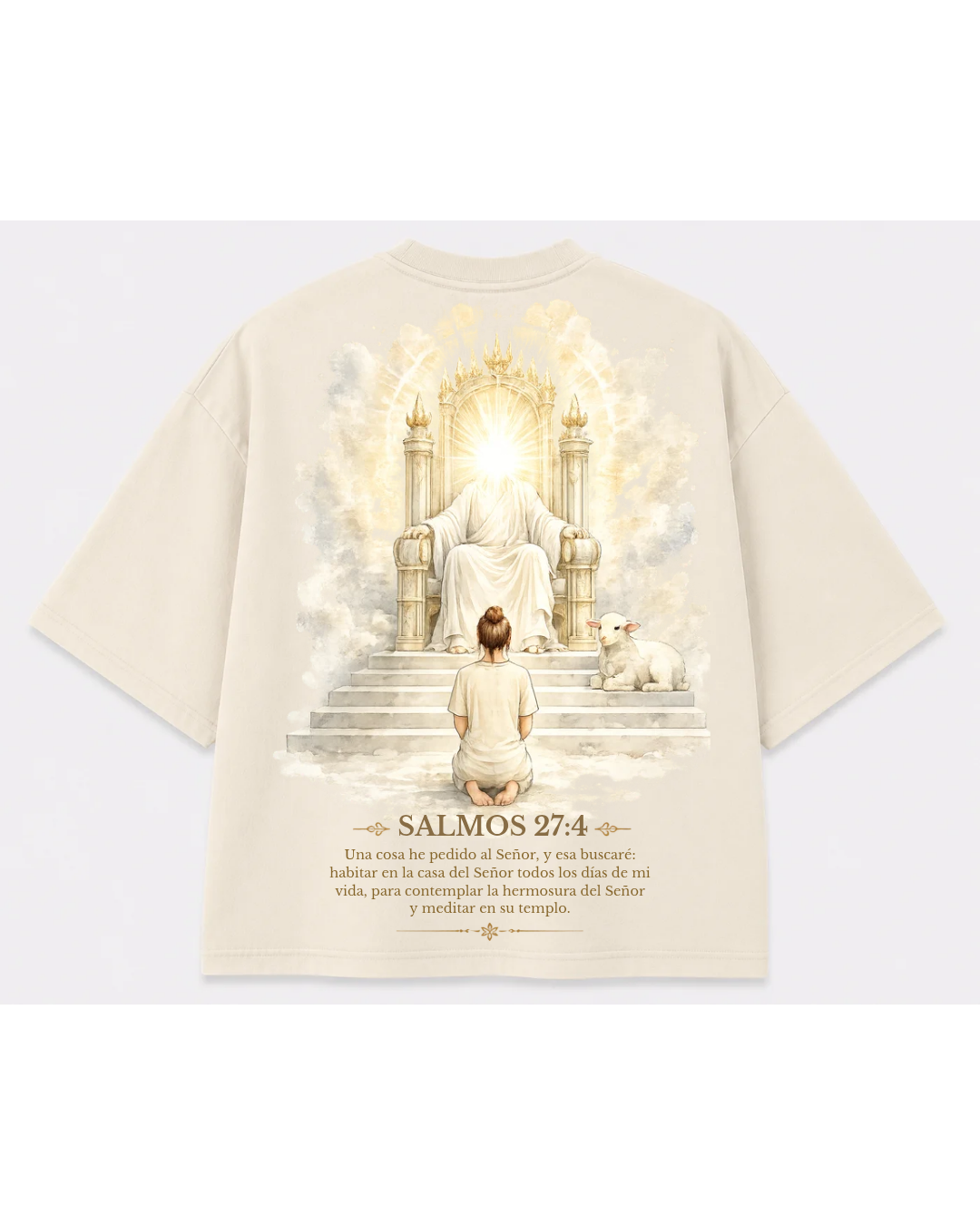 T-SHIRT PLAYERA FRENTE AL TRONO CHICA — SALMOS 27:4