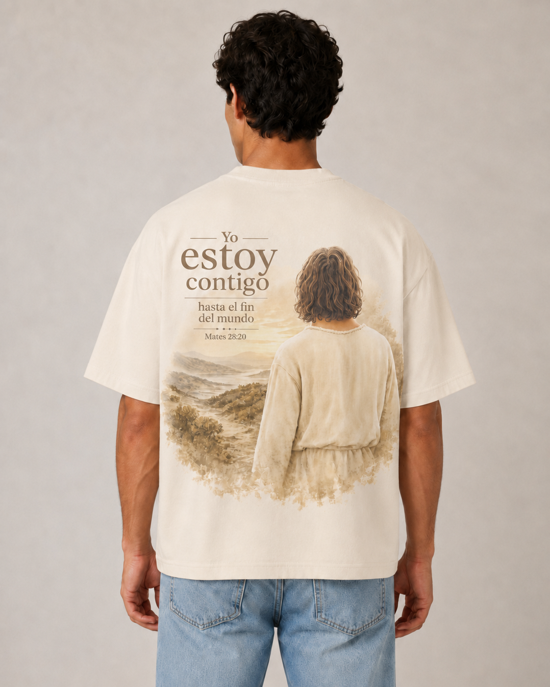 T-SHIRT PLAYERA YO ESTOY CONTIGO — MATEO 28:20