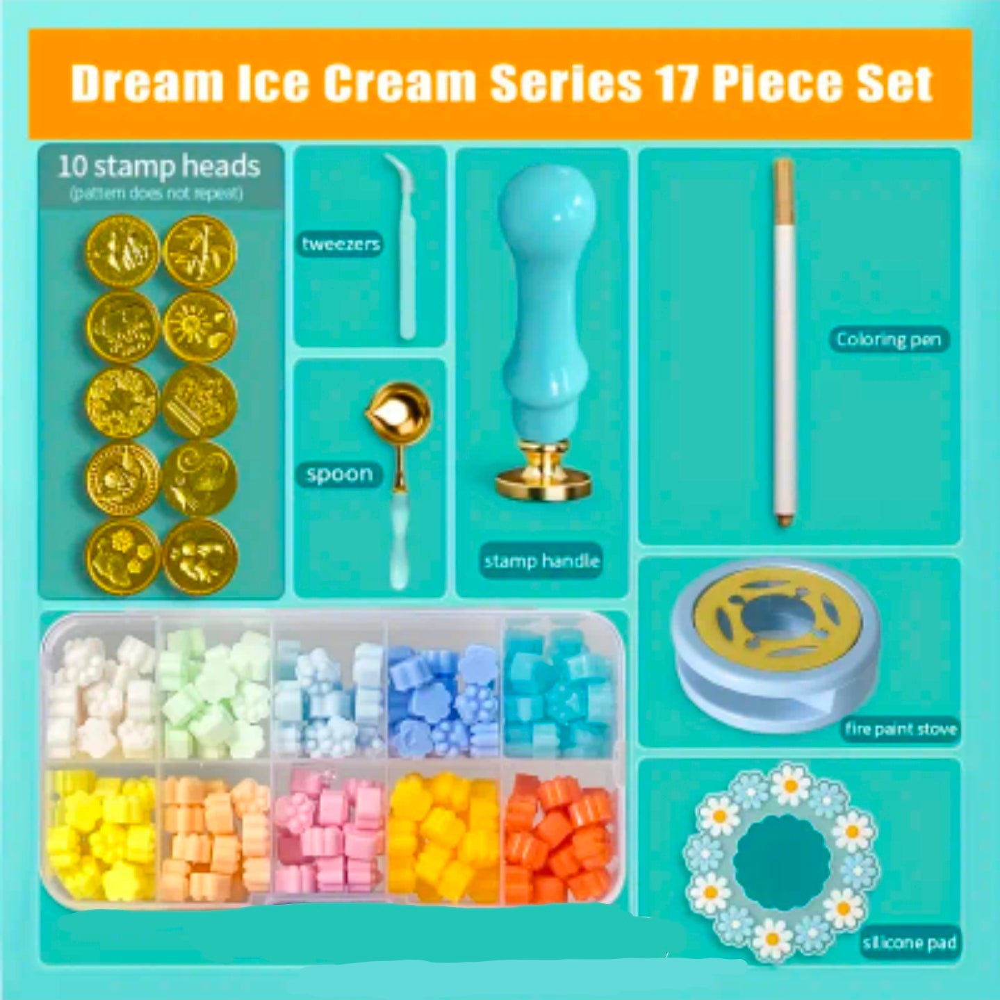 1 KIT DE SELLOS PARA CERA / LACRE