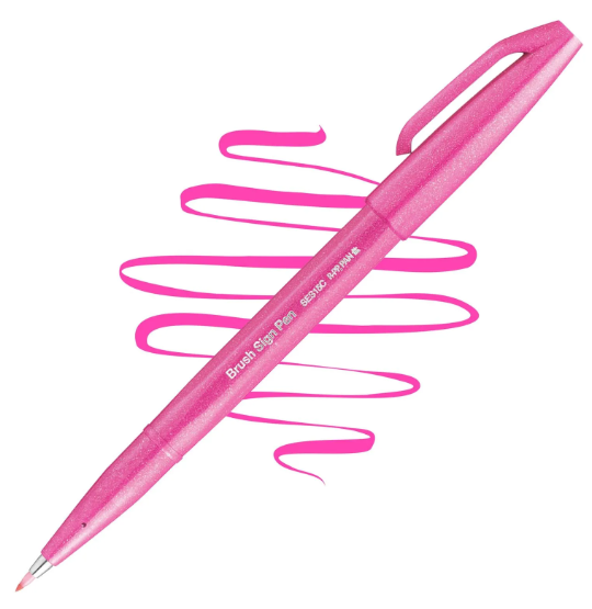 LAPICERO PENTEL BRUSH SIGN PEN, COLOR INDIVIDUAL - PUNTA PINCEL SUAVE