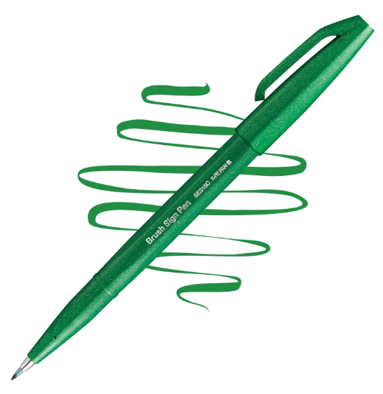 LAPICERO PENTEL BRUSH SIGN PEN, COLOR INDIVIDUAL - PUNTA PINCEL SUAVE