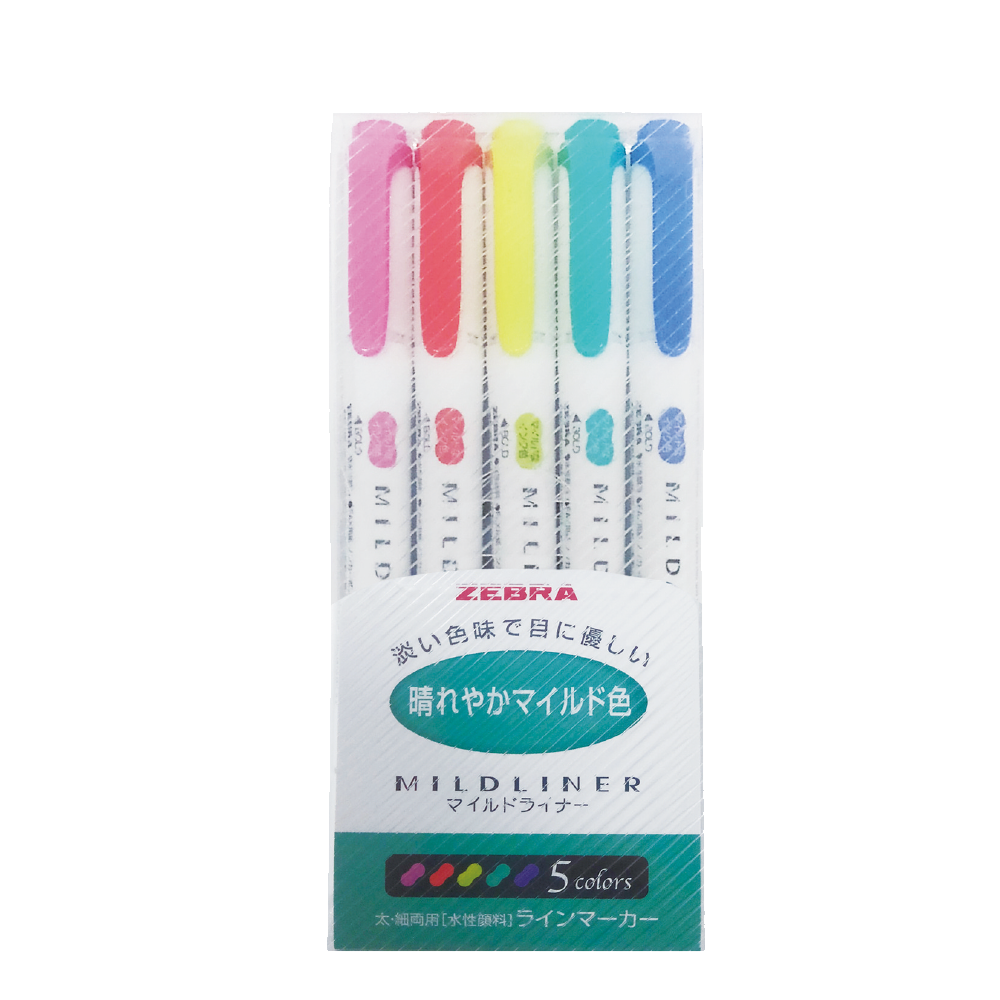 ZEBRA MILDLINER RESALTADORES 5 COLORES - Mild Green