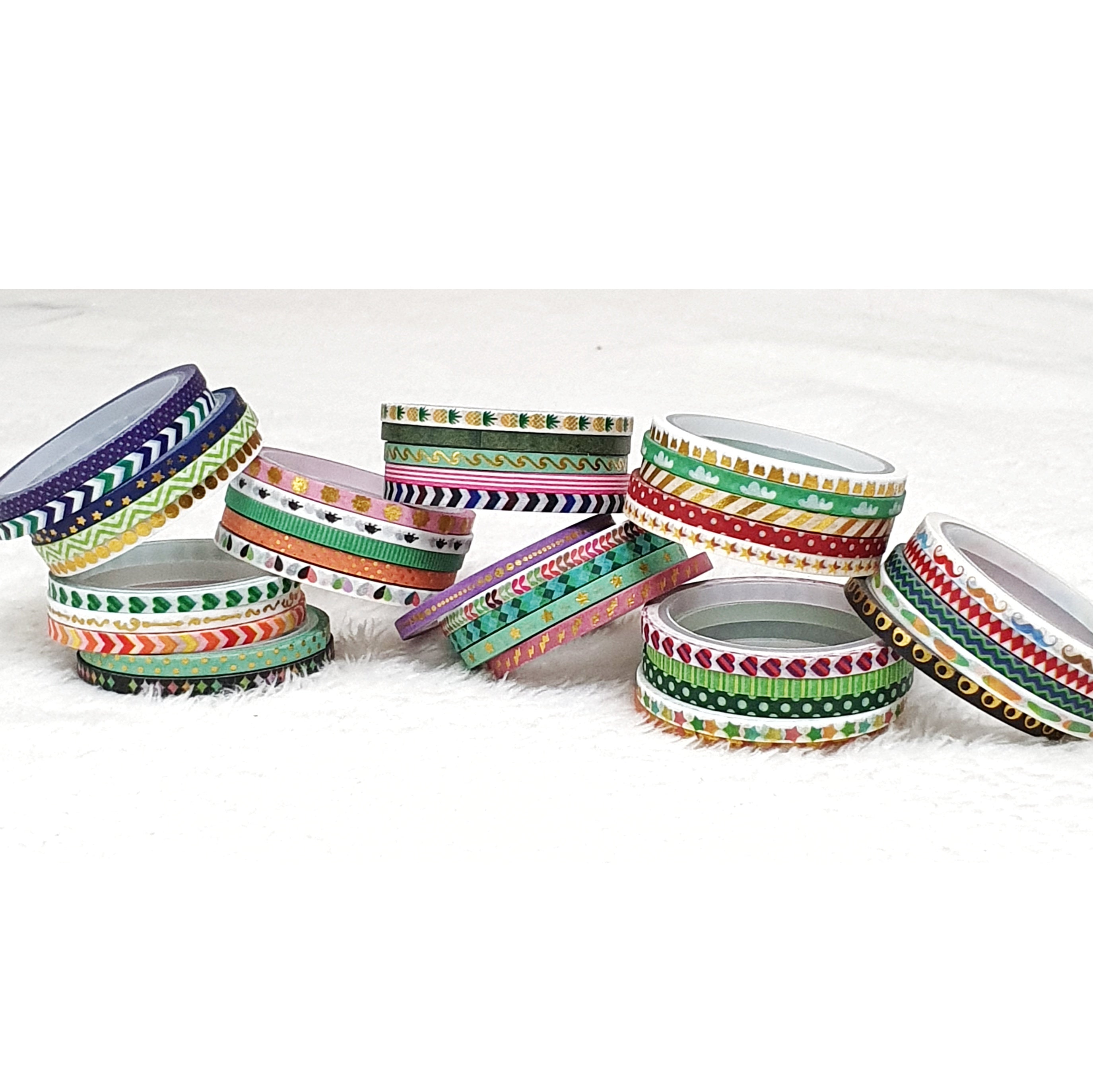 SET DE 5 WASHI TAPE DELGADO