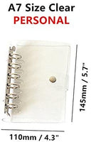 Kit de Carpeta A7 de 6 anillos + 7 pestañas de zipper (6 ring binder)
