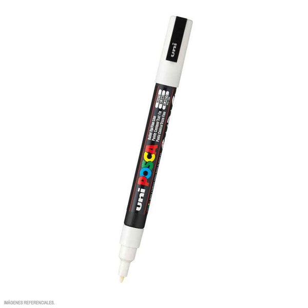 Uni Posca - Marcador extra audaz, color blanco (PC17K.1) : Productos de  Oficina 