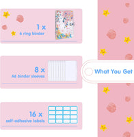 Kit de Carpeta A6 Tema Mar+ 6 pestañas plasticas (6 ring binder)