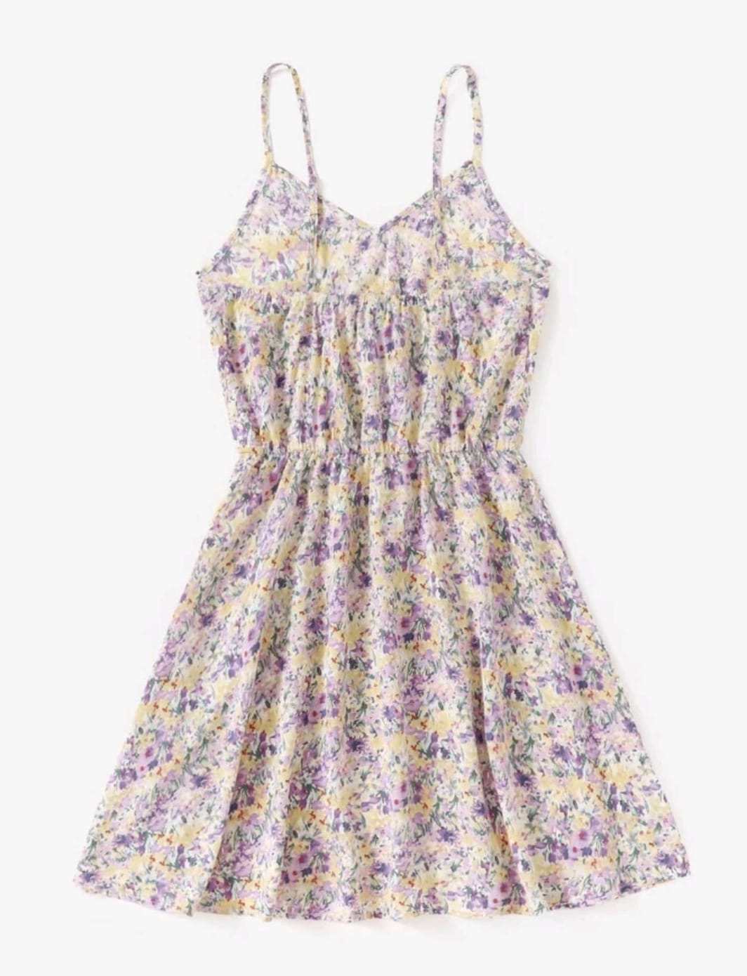 Vestido de flores lila xs