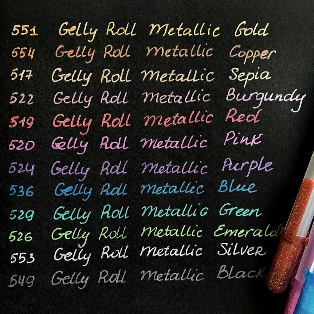 Lapiceros Gelly Roll Metallic 10 PACK