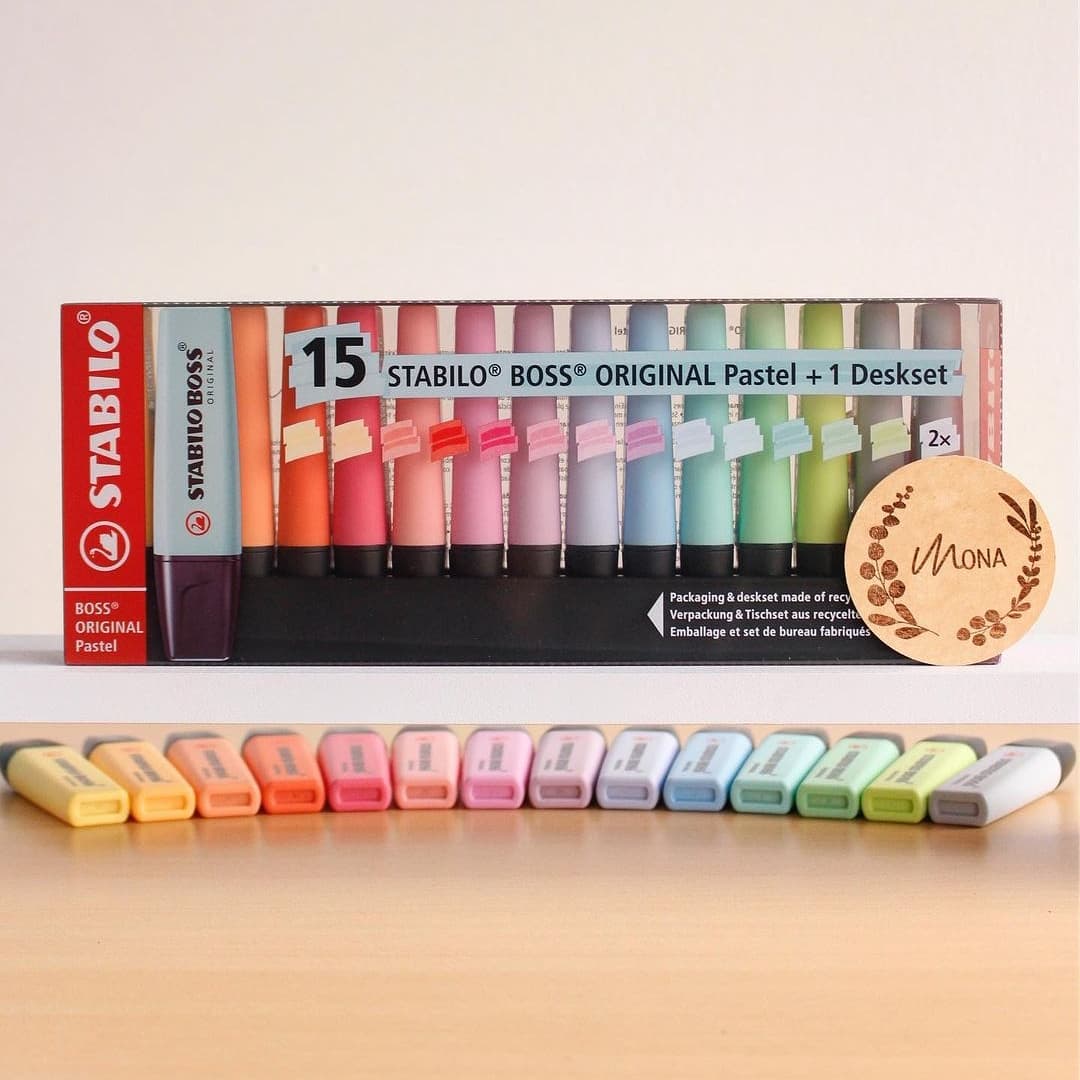 STAND + 15 STABILO BOSS PASTEL