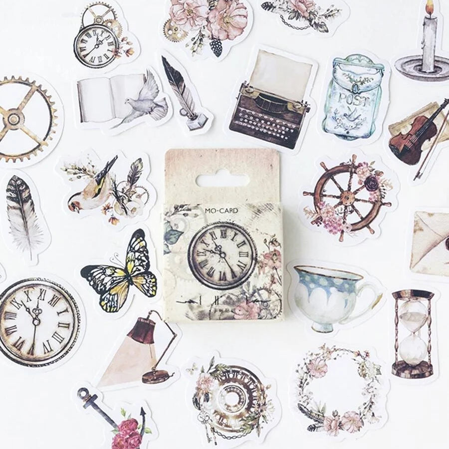 46 STICKERS TEMA VINTAGE
