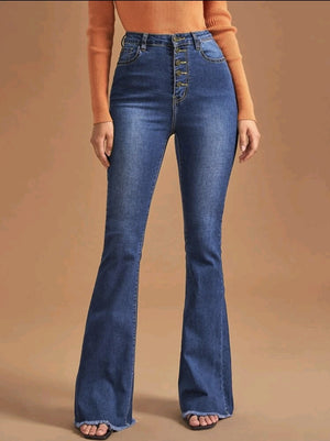Jeans de lona acampanado – Moonstone-gt