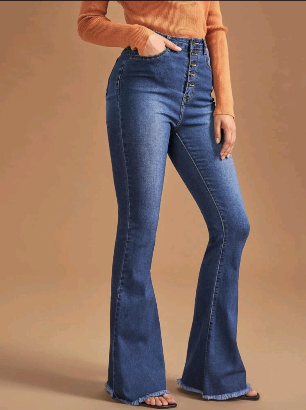 Jeans de lona acampanado