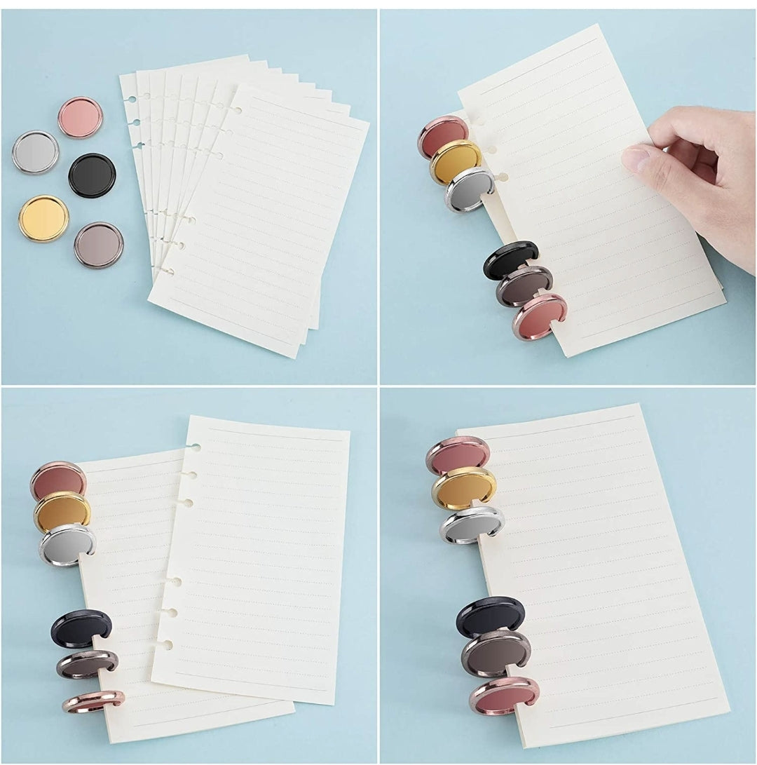 8 Discos metálicos para cuaderno