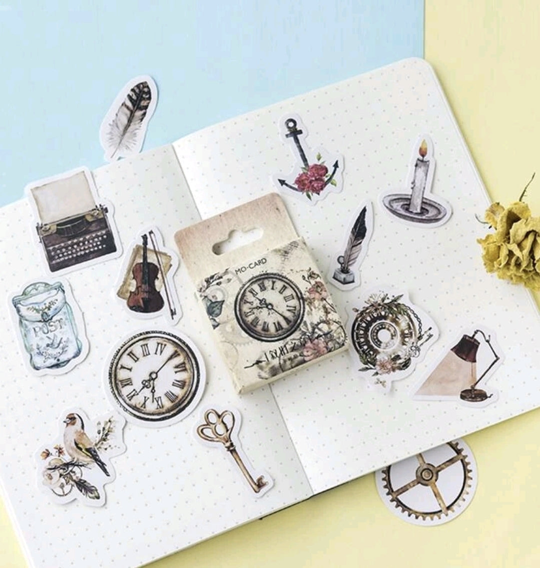 46 STICKERS TEMA VINTAGE