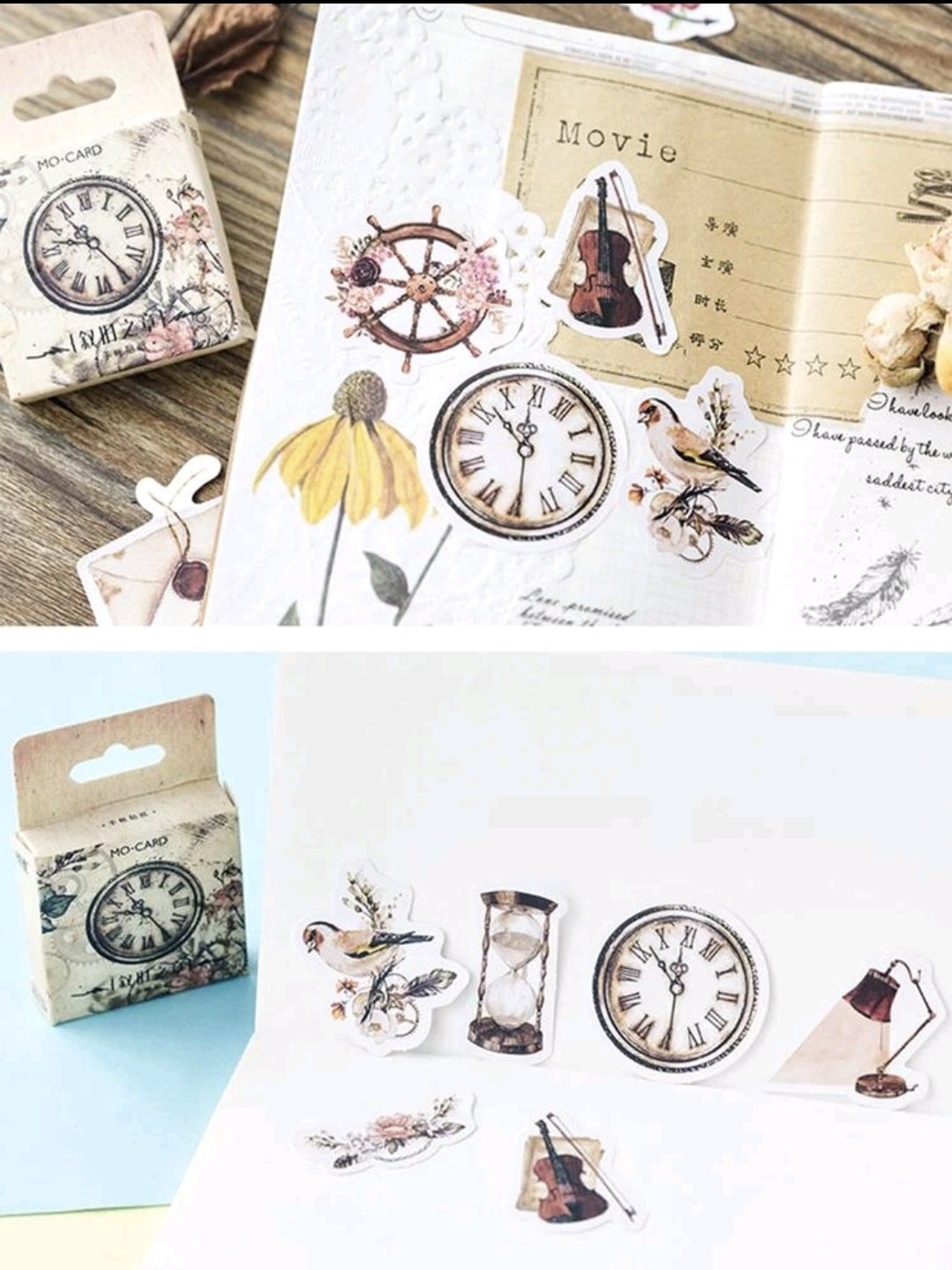 46 STICKERS TEMA VINTAGE