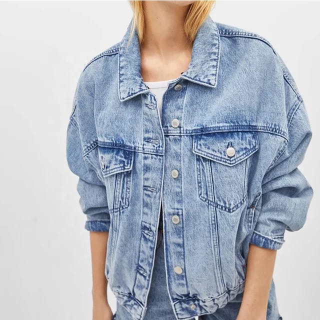 DENIM JACKET LONA CELESTE