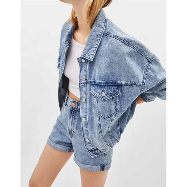 DENIM JACKET LONA CELESTE