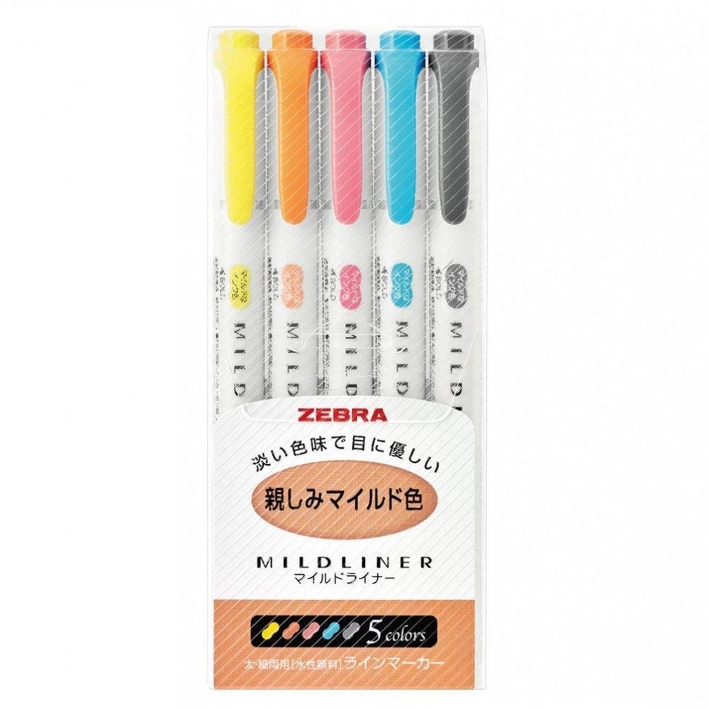 ZEBRA MILDLINER RESALTADORES 5 COLORES - Peach Orange