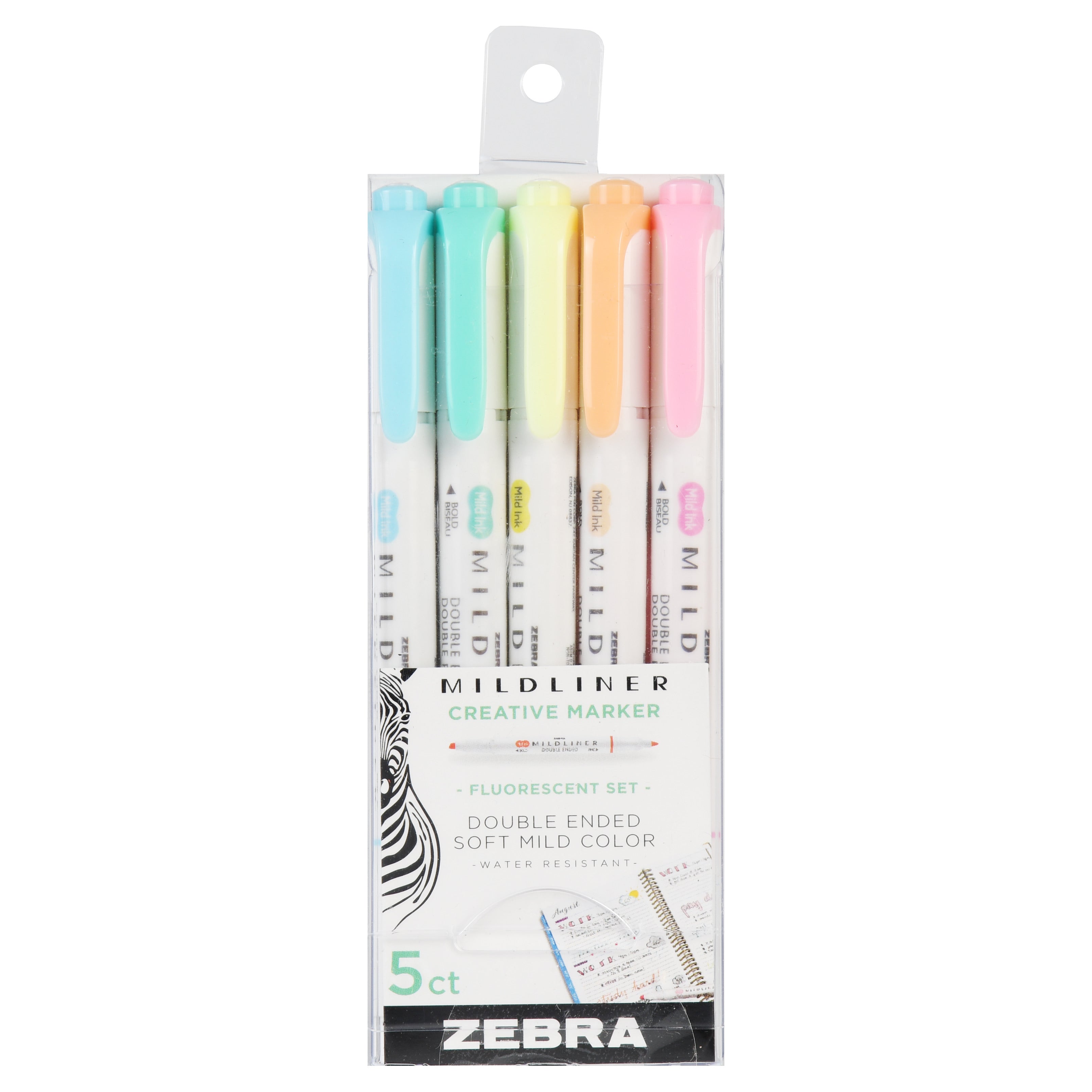 ZEBRA MILDLINER RESALTADORES 5 COLORES - Pastel Pink