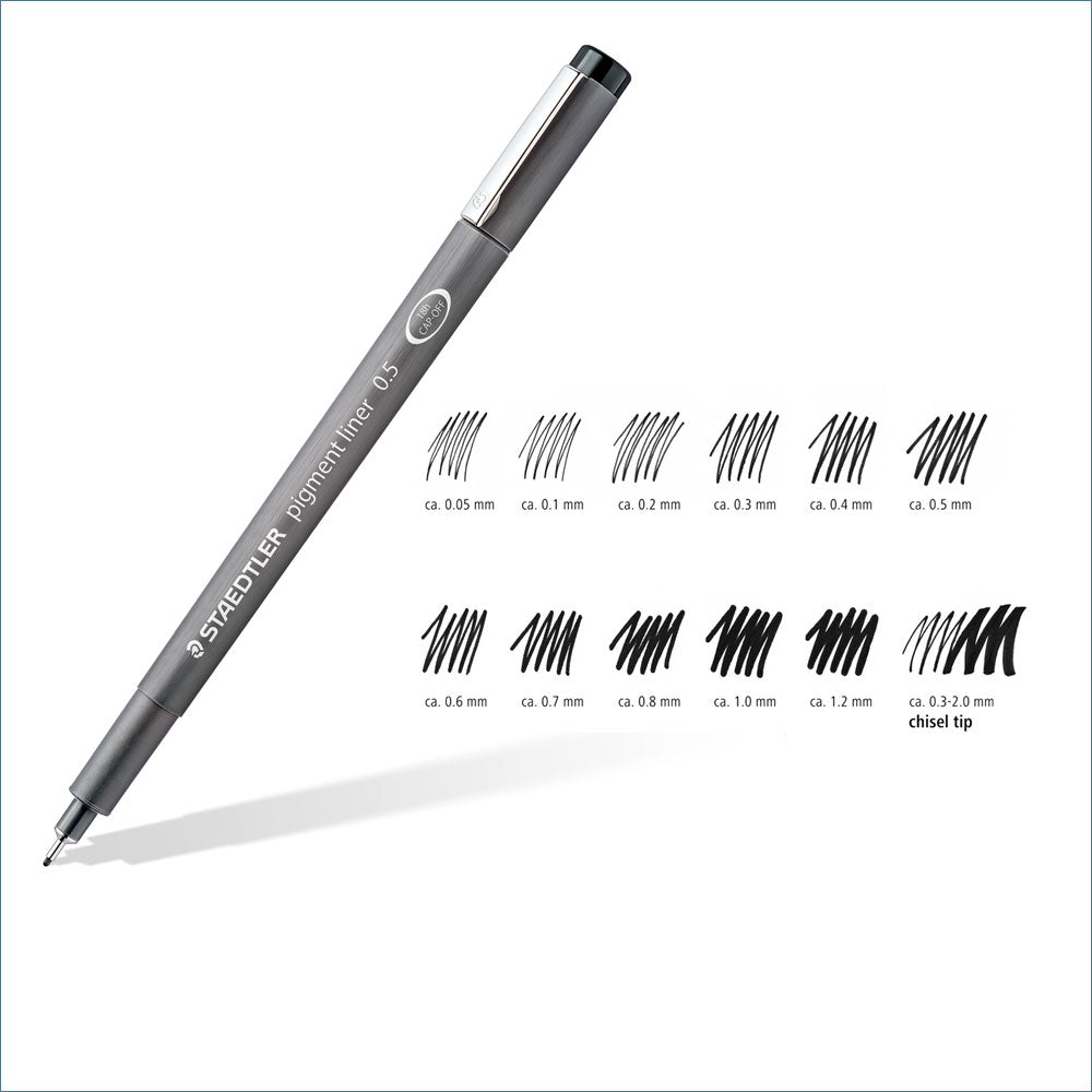 3PACK RAPIDÓGRAFOS STAEDTLER PIGMENT FINE LINE